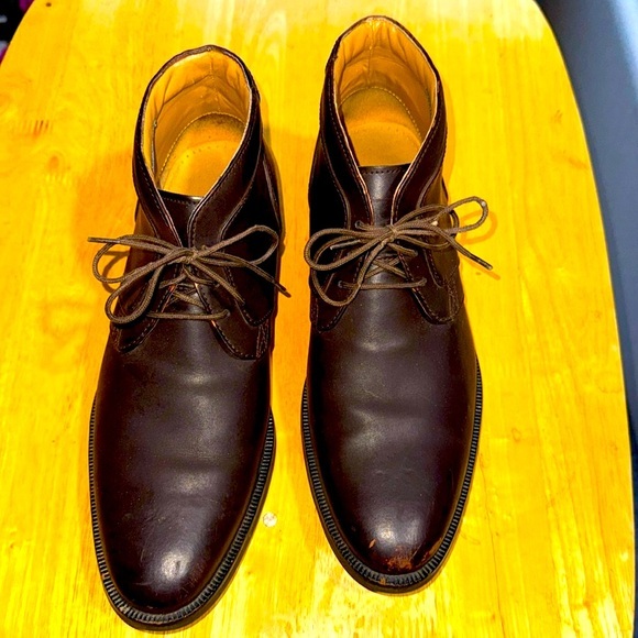 ColeHaan Brown Chukka WATERPROOF US Sz 8M Very Good Shoes - Picture 1 of 11